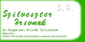 szilveszter hrivnak business card